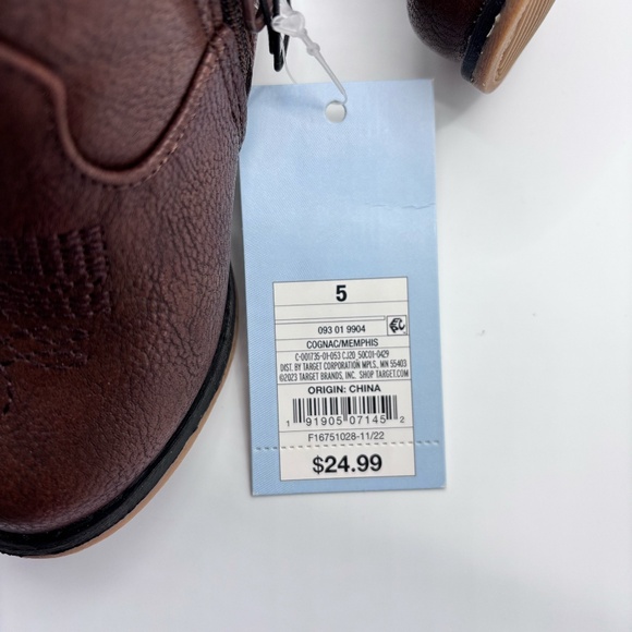 Cat & Jack, Size 5 Cognac Brown Toddler Girl boots - Picture 10 of 13